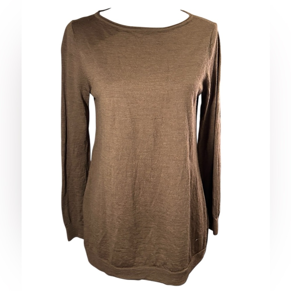 Eileen Fisher Carmel Brown Knit Top